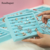 Unikalus mėlynas/rožinis „pasidaryk pats“ papuošalų laikymo dėklas žiedas apyrankė dovanų dėžutė papuošalų organizatorius auskarų laikiklis 3 dydžiai tinka daugumai kambario erdvės