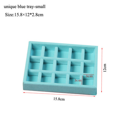 Unikalus mėlynas/rožinis „pasidaryk pats“ papuošalų laikymo dėklas žiedas apyrankė dovanų dėžutė papuošalų organizatorius auskarų laikiklis 3 dydžiai tinka daugumai kambario erdvės