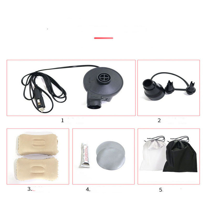 Gamyklos didmeninė prekyba automobilių pripučiama lova automobilio pripučiama lova automobilio galinė flocking automobilio kelioninė lova su galvos apsauga