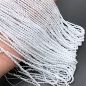 2 3mm läbipaistvad tsirkoonhelmed Looduslikud Väikesed kivist helmed pisikesed valged tsirkoonhelmed Ümmargused Väikesed Lahtised Helmed kvartskristallist kalliskivi