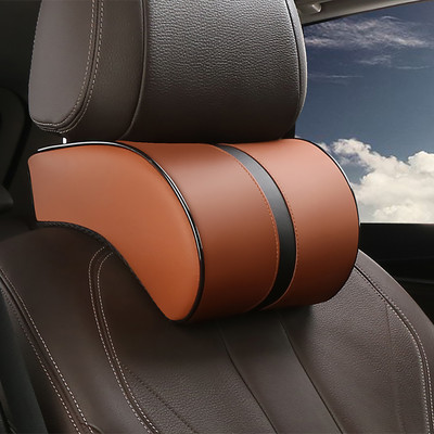 Scaun de mașină Tetiera Odihnă de călătorie Pernă pentru gât Piele PU Perna pentru gât pentru mașină Perne din spumă cu memorie Tetiera pentru scaun Pernă pentru tetieră
