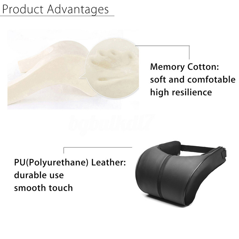 Scaun de mașină Tetiera Odihnă de călătorie Pernă pentru gât Piele PU Perna pentru gât pentru mașină Perne din spumă cu memorie Tetiera pentru scaun Pernă pentru tetieră