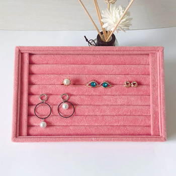 New Fashion Jewelry Display Velvet/PU Slots Δαχτυλίδι σκουλαρίκι θήκη Organizer Θήκη Κουτί θήκης Χονδρική αποθήκευση Κλειδί σκουλαρίκι δαχτυλίδι