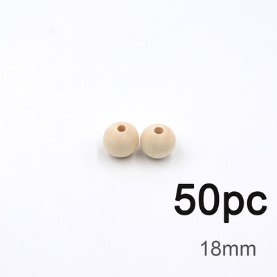 TYRY.HU 20-100PC Drvene prirodne okrugle labave perle DIY 12/14/16/18/20/25 mm za narukvicu, ogrlicu, dodatke za izradu nakita