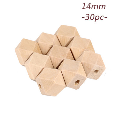 TYRY.HU 20-100PC Drvene prirodne okrugle labave perle DIY 12/14/16/18/20/25 mm za narukvicu, ogrlicu, dodatke za izradu nakita