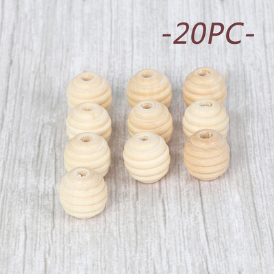 TYRY.HU Buko mediniai karoliukai Mediniai apvalūs karoliukai 14-18 mm Ekologiški mediniai karoliukai papuošalams Gaminti „pasidaryk pats“ čiulptukų grandinėles