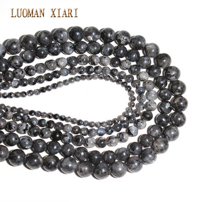 Didmeninė prekyba juodo onikso apvaliais natūralaus akmens karoliukais papuošalams gaminti „pasidaryk pats“ apyrankės karoliai 4/6/8/10/12/14 mm 15 colių sruogos