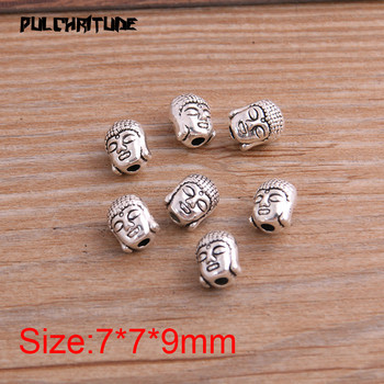 20 τμχ 7*7*9mm Τετράχρωμα Buddha Head Portr Bead Spacer Bead Charms For Diy Beaded βραχιόλια Κοσμήματα Χειροποίητα Κατασκευή