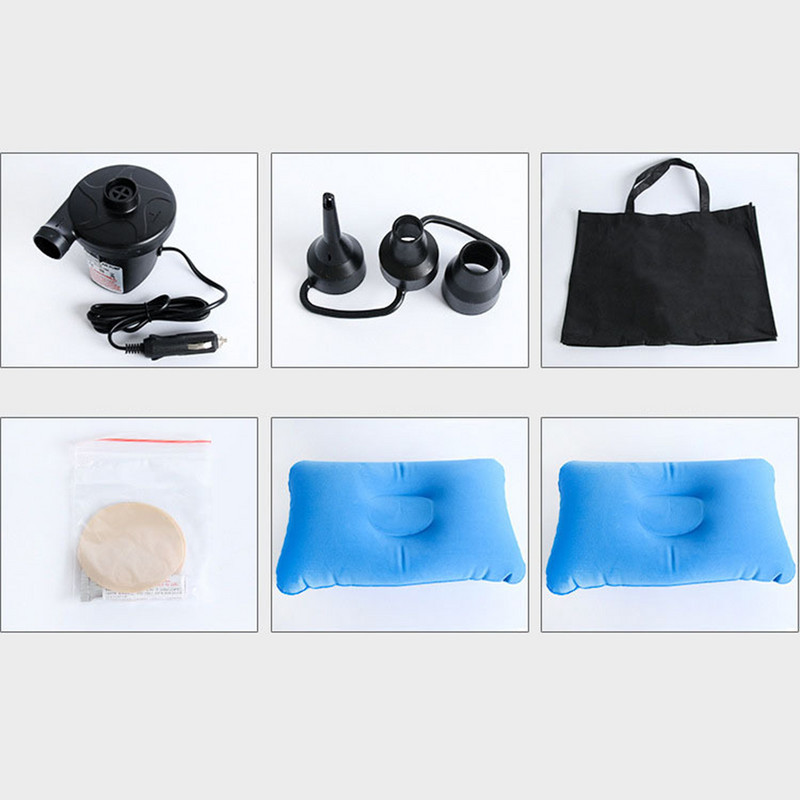 Automobilio kelioninė lova pripučiama sofa Automobilinis čiužinys pneumatinė lova nugaros sėdynės miegui skirtas kilimėlis su pagalve / pompa Kelioninio čiužinio automobilio salono dalys