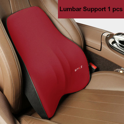 Automobilio vairuotojo pagalvės vieta Atminties putplasčio automobilio juosmens atrama nugaros pagalvėlė Automobilio sėdynės kaklo pagalvė Plaunama auto pagalvės pagalvėlės priedai