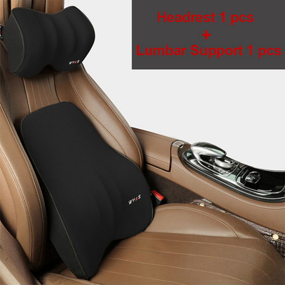 Automobilio vairuotojo pagalvės vieta Atminties putplasčio automobilio juosmens atrama nugaros pagalvėlė Automobilio sėdynės kaklo pagalvė Plaunama auto pagalvės pagalvėlės priedai