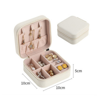 2022 PU Δερμάτινα κοσμήματα Storage Earring Boxes Jewelry Box Βιτρίνα Organizer Συσκευασία Αποθήκευση για το σπίτι Ταξίδι κορίτσι Δώρο