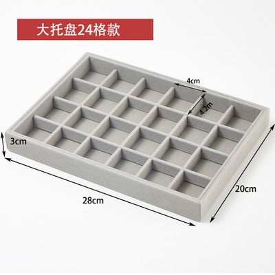 Divat Hordozható bársony ékszer gyűrű ékszer kijelző szervező doboz tálca tartó fülbevaló ékszer tároló tok vitrin