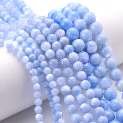 4 6 8 mm natūralūs karoliukai apvalūs perlų karoliukai spalvingi laisvi tarpiniai karoliukai papuošalams gaminti „pasidaryk pats“ apyrankių karolių priedai