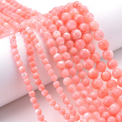 4 6 8 mm natūralūs karoliukai apvalūs perlų karoliukai spalvingi laisvi tarpiniai karoliukai papuošalams gaminti „pasidaryk pats“ apyrankių karolių priedai