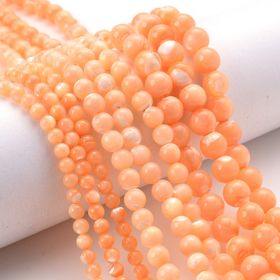 4 6 8 mm natūralūs karoliukai apvalūs perlų karoliukai spalvingi laisvi tarpiniai karoliukai papuošalams gaminti „pasidaryk pats“ apyrankių karolių priedai