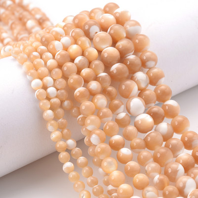 4 6 8 mm natūralūs karoliukai apvalūs perlų karoliukai spalvingi laisvi tarpiniai karoliukai papuošalams gaminti „pasidaryk pats“ apyrankių karolių priedai