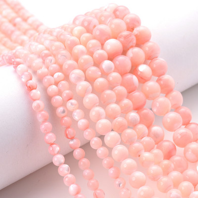 4 6 8 mm natūralūs karoliukai apvalūs perlų karoliukai spalvingi laisvi tarpiniai karoliukai papuošalams gaminti „pasidaryk pats“ apyrankių karolių priedai