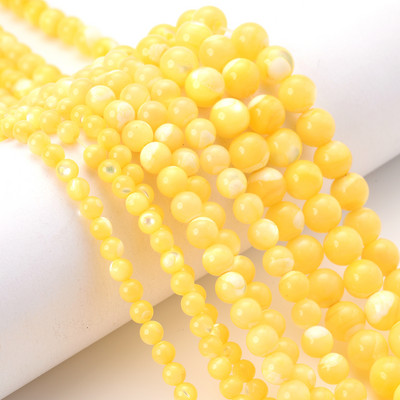 4 6 8 mm natūralūs karoliukai apvalūs perlų karoliukai spalvingi laisvi tarpiniai karoliukai papuošalams gaminti „pasidaryk pats“ apyrankių karolių priedai