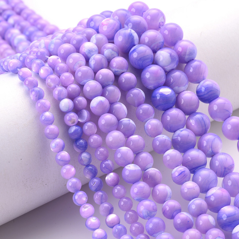 4 6 8 mm natūralūs karoliukai apvalūs perlų karoliukai spalvingi laisvi tarpiniai karoliukai papuošalams gaminti „pasidaryk pats“ apyrankių karolių priedai