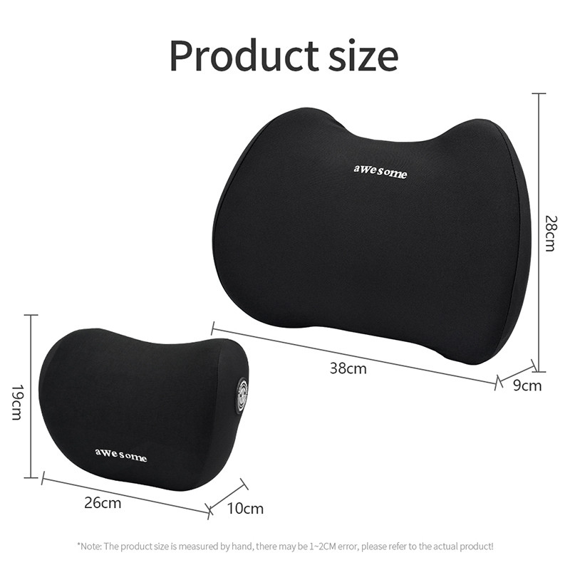 Възглавница за кола Възглавница за врата от мемори пяна Шийно-лумбална опора Облегалка за глава на кола Подложка за гърба Възглавница за офис Аксесоари за интериор на кола