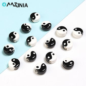 20 buc/lot margele ceramice stil antic Tai chi barfa plat rotund distanțier mărgele brățară bijuterii bricolaj pandantiv accesorii en-gros