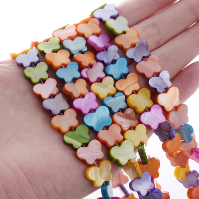 Raznobojne prirodne školjke Razmak perle Leptir privjesci Rasute perle za izradu nakita Nalazi DIY narukvica Ogrlica Dodaci