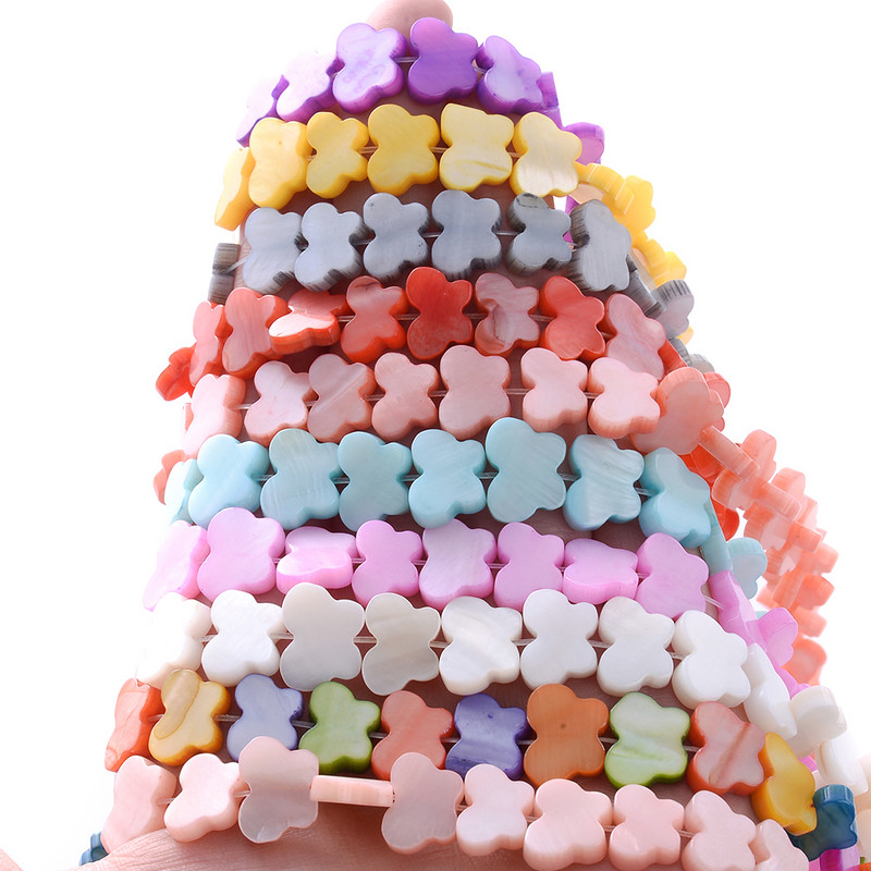 Raznobojne prirodne školjke Razmak perle Leptir privjesci Rasute perle za izradu nakita Nalazi DIY narukvica Ogrlica Dodaci