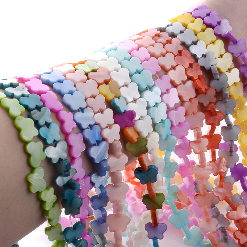 Raznobojne prirodne školjke Razmak perle Leptir privjesci Rasute perle za izradu nakita Nalazi DIY narukvica Ogrlica Dodaci