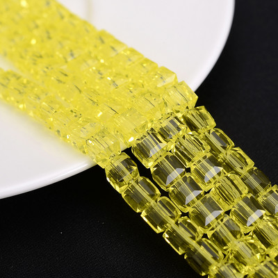 4 mm 6 mm 8 mm kockaste austrijske kristalne perle s kvadratnim fasetama, staklene labave razmaknice za nakit, narukvice, DIY izrada ogrlica