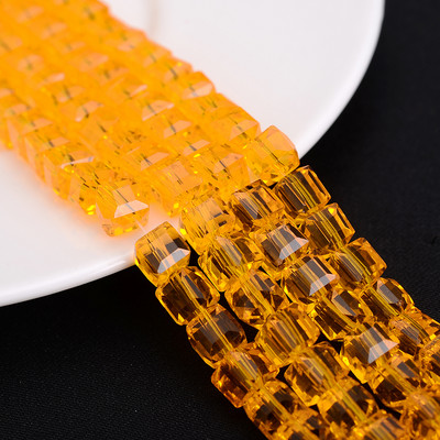 4 mm 6 mm 8 mm kockaste austrijske kristalne perle s kvadratnim fasetama, staklene labave razmaknice za nakit, narukvice, DIY izrada ogrlica