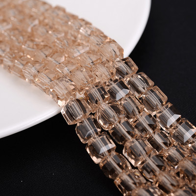 4 mm 6 mm 8 mm kockaste austrijske kristalne perle s kvadratnim fasetama, staklene labave razmaknice za nakit, narukvice, DIY izrada ogrlica