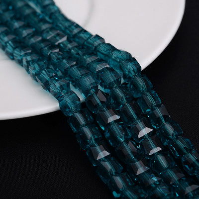 4 mm 6 mm 8 mm kockaste austrijske kristalne perle s kvadratnim fasetama, staklene labave razmaknice za nakit, narukvice, DIY izrada ogrlica