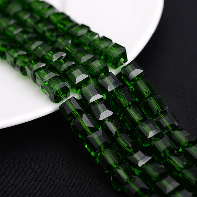 4 mm 6 mm 8 mm kockaste austrijske kristalne perle s kvadratnim fasetama, staklene labave razmaknice za nakit, narukvice, DIY izrada ogrlica