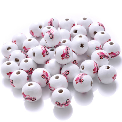 10/20/50 kom 15 mm prirodne drvene perle, okrugle božićne perle za razmaknice za „uradi sam“ dekoraciju, zabave, festivale, pribor, pribor