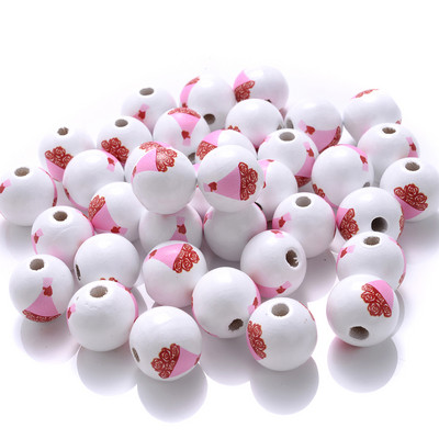 10/20/50 kom 15 mm prirodne drvene perle, okrugle božićne perle za razmaknice za „uradi sam“ dekoraciju, zabave, festivale, pribor, pribor