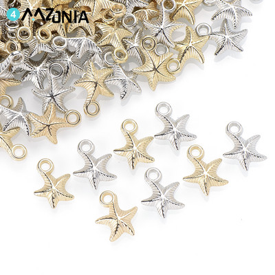 50/100/150 τμχ Ακρυλικά γούρια CCB Starfish Spacer Beads μενταγιόν για κοσμήματα κατασκευής Diy βραχιόλι αξεσουάρ κολιέ