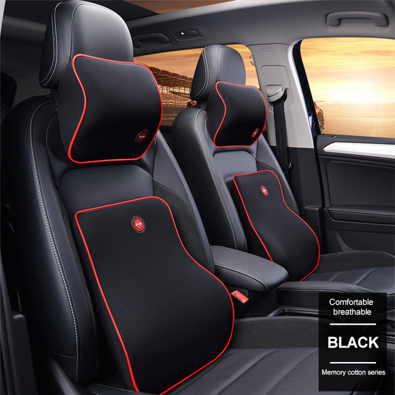 Automobilio nugaros atrama Auto kaklo pagalvės atrama Universali minkšta kaklo pagalvės pagalvėlė automobilio atminties putų apsauga juosmens pagalvė juosmens atrama