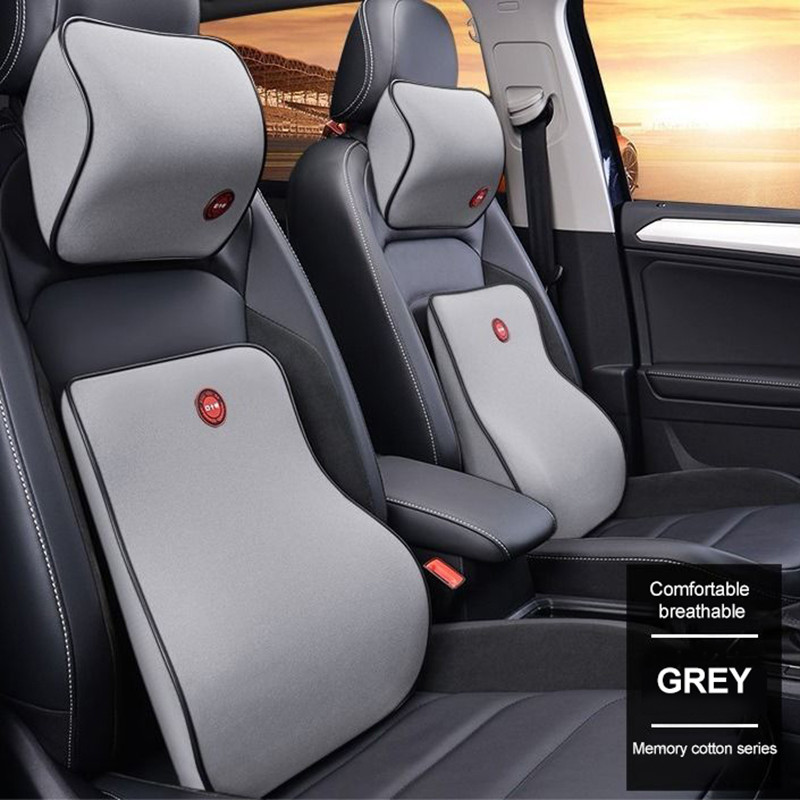 Automobilio nugaros atrama Auto kaklo pagalvės atrama Universali minkšta kaklo pagalvės pagalvėlė automobilio atminties putų apsauga juosmens pagalvė juosmens atrama