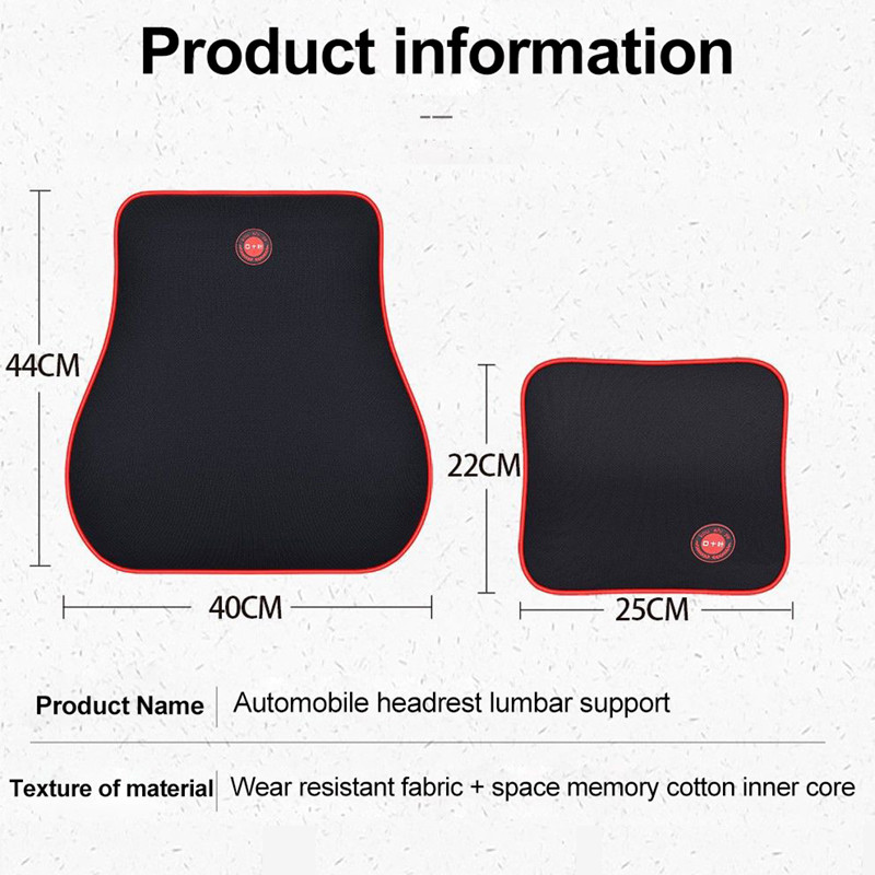 Automobilio nugaros atrama Auto kaklo pagalvės atrama Universali minkšta kaklo pagalvės pagalvėlė automobilio atminties putų apsauga juosmens pagalvė juosmens atrama