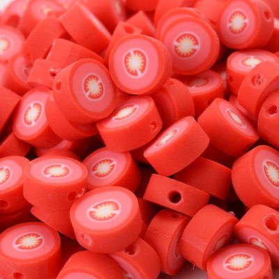 30/50/100 vnt 10 mm mišrūs vaisių karoliukai polimeriniai molio karoliukai palaidi karoliukai papuošalams gaminti „pasidaryk pats“ apyrankių karolių priedai