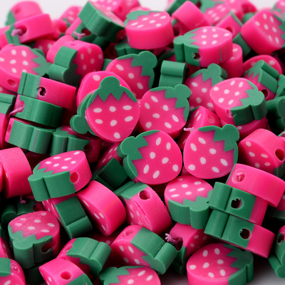 30/50/100 vnt 10 mm mišrūs vaisių karoliukai polimeriniai molio karoliukai palaidi karoliukai papuošalams gaminti „pasidaryk pats“ apyrankių karolių priedai