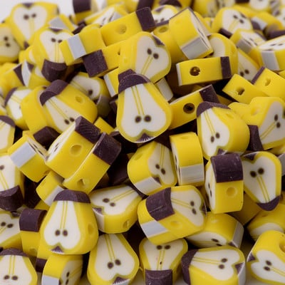 30/50/100 vnt 10 mm mišrūs vaisių karoliukai polimeriniai molio karoliukai palaidi karoliukai papuošalams gaminti „pasidaryk pats“ apyrankių karolių priedai