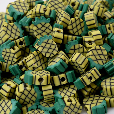 30/50/100 vnt 10 mm mišrūs vaisių karoliukai polimeriniai molio karoliukai palaidi karoliukai papuošalams gaminti „pasidaryk pats“ apyrankių karolių priedai