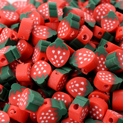 30/50/100 vnt 10 mm mišrūs vaisių karoliukai polimeriniai molio karoliukai palaidi karoliukai papuošalams gaminti „pasidaryk pats“ apyrankių karolių priedai