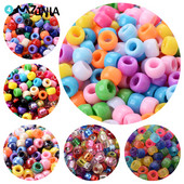 6x9 mm prozirne akrilne perle mješovitih boja s velikom rupom staklene rižine perle razmaknice perle za izradu nakita Diy narukvica ogrlica