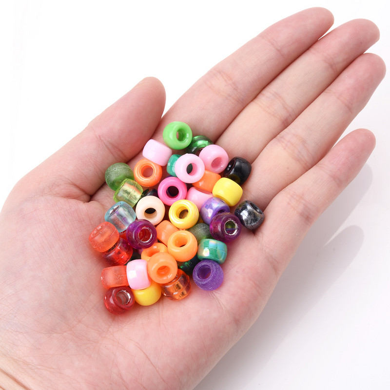 6x9 mm prozirne akrilne perle mješovitih boja s velikom rupom staklene rižine perle razmaknice perle za izradu nakita Diy narukvica ogrlica