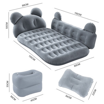 Автомобилен надуваем матрак за пътуване, легло, универсален за задна седалка, многофункционален диван, въздушно легло, възглавница, външна къмпинг постелка с въздух