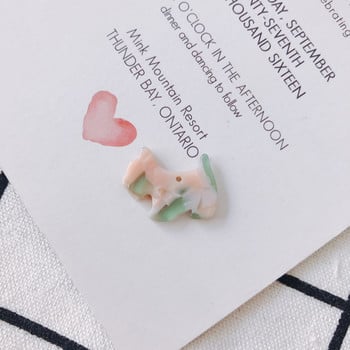 DIY jewelry 5pcs Puppy Acrylic Handmade Jewelry Making Earrings Charm Pendant For Necklace Βραχιόλι Χονδρική 20x16,5mm