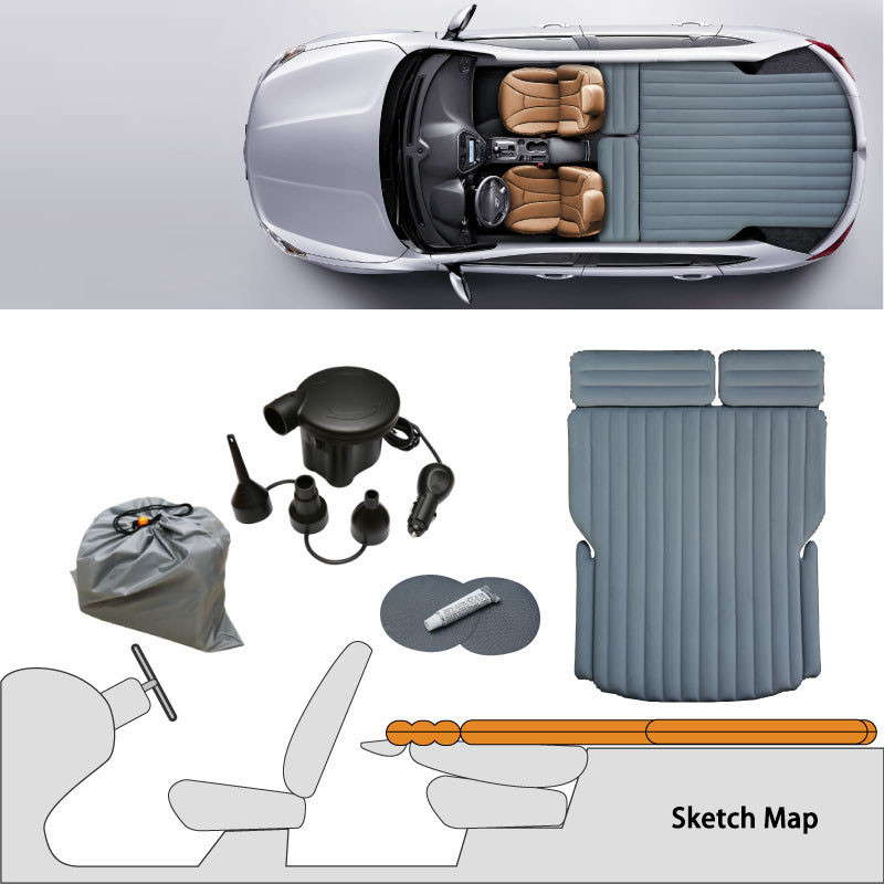 Zračna prostirka Kamp krevet Madrac za auto Dvostrana Oxford tkanina Vanjski sklopivi dodaci na napuhavanje kada spavate na dugim putovanjima